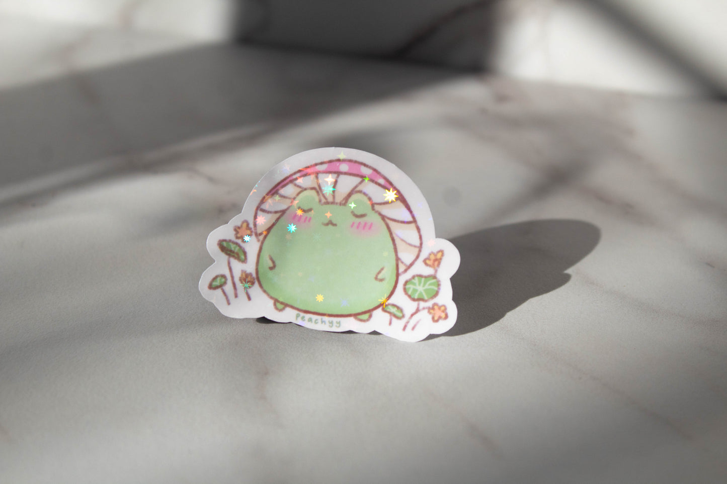 Mushroom flower froggie sticker