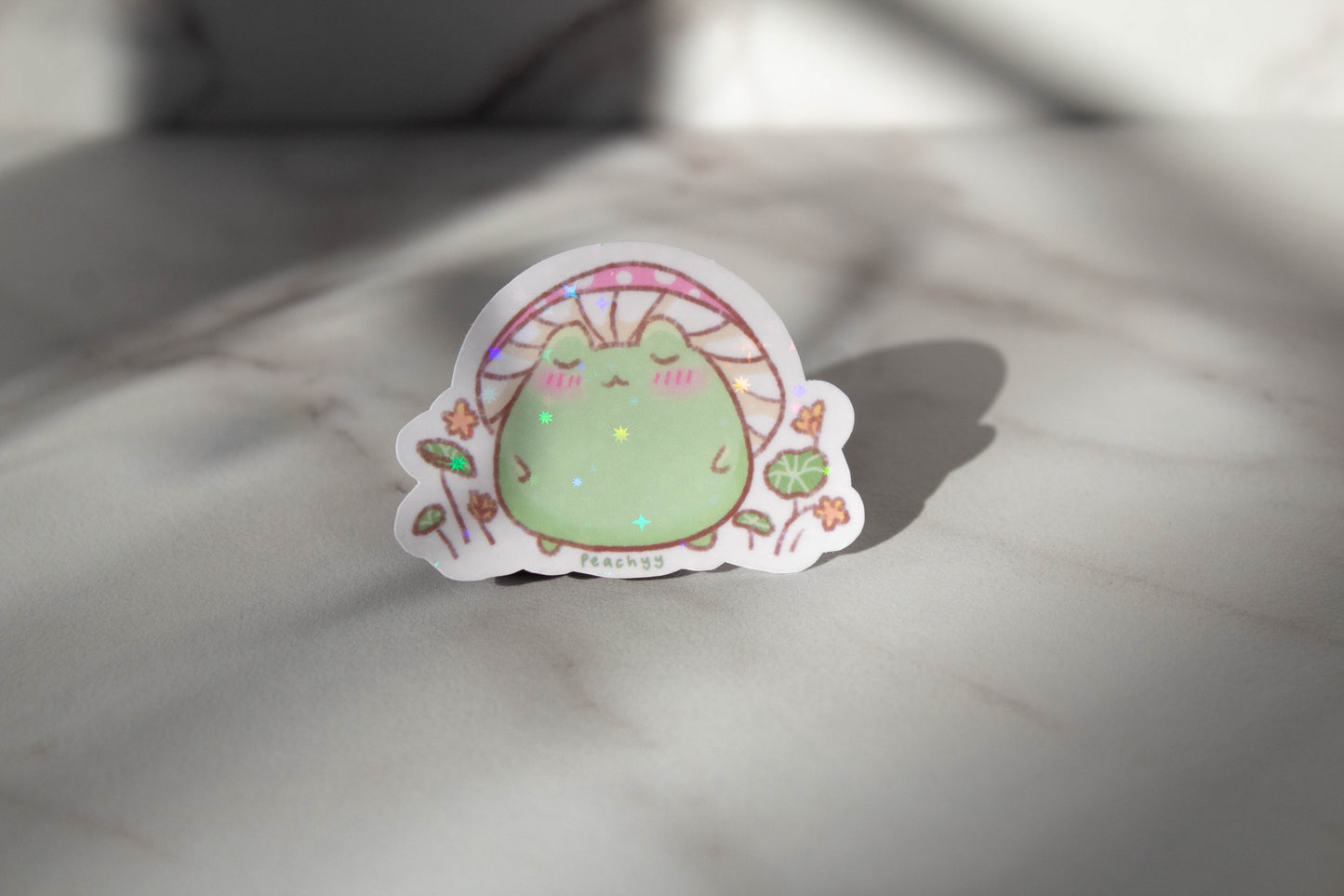 Mushroom flower froggie sticker