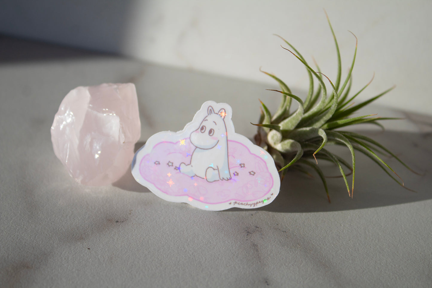 Cute little cloud guy holographic sticker!