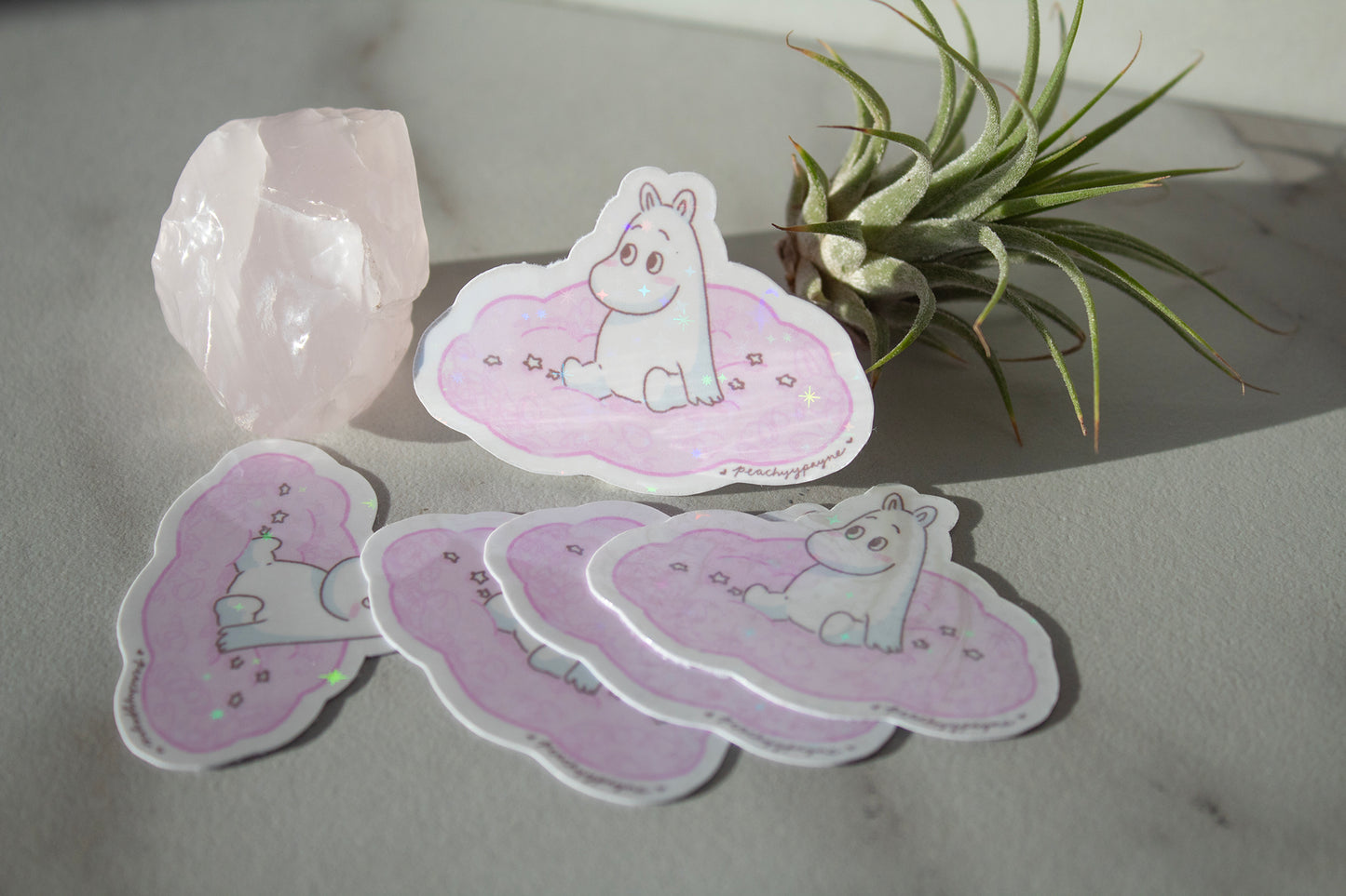 Cute little cloud guy holographic sticker!